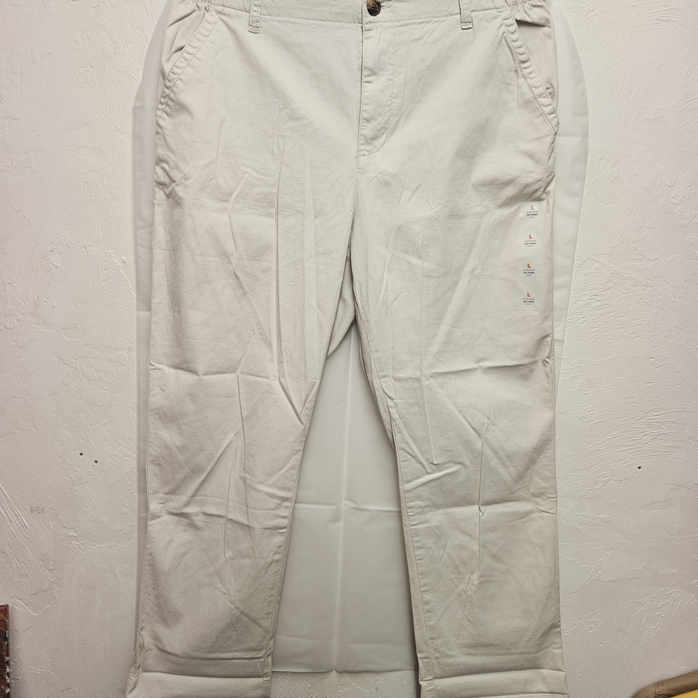 Old Navy Women's Cream Straight Leg Pants
